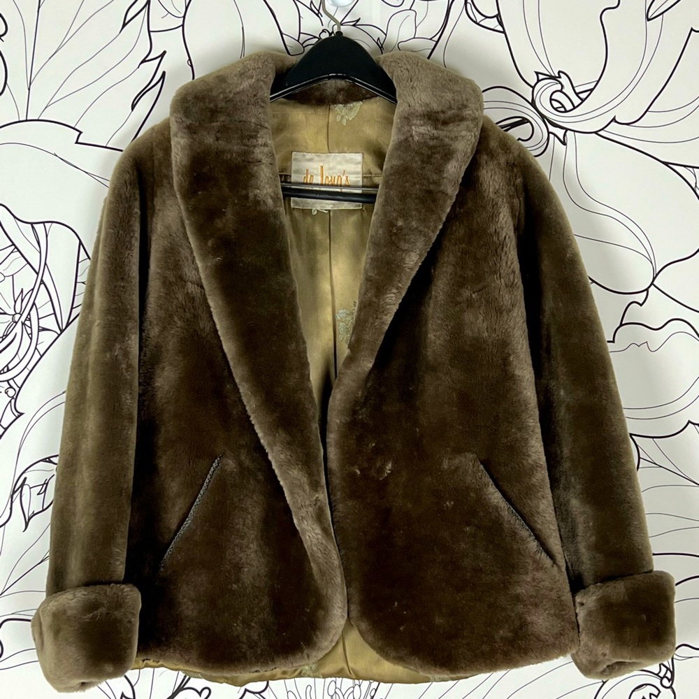 Vintage Beau Mouton Genuine Dyed Lamb Coat